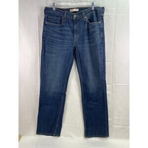 Signature by Levi Strauss Men's Dark Blue Straight Leg Denim Cotton Jean Size 30